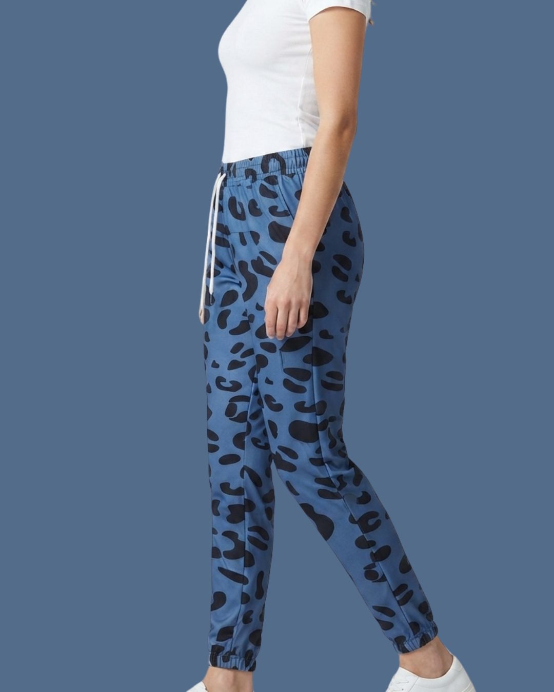 Azure Leopard Joggers