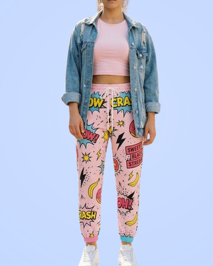 Pink Comix Joggers