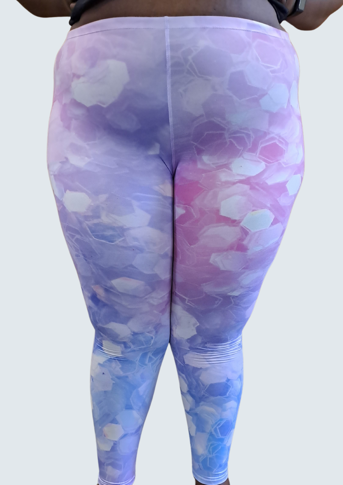 Pastel shimmer leggings front