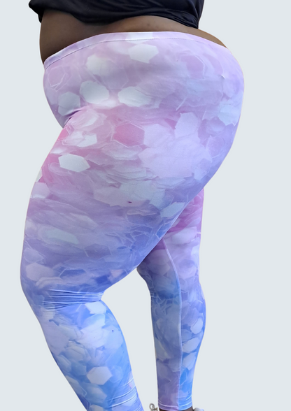 Pastel shimmer leggings side 2