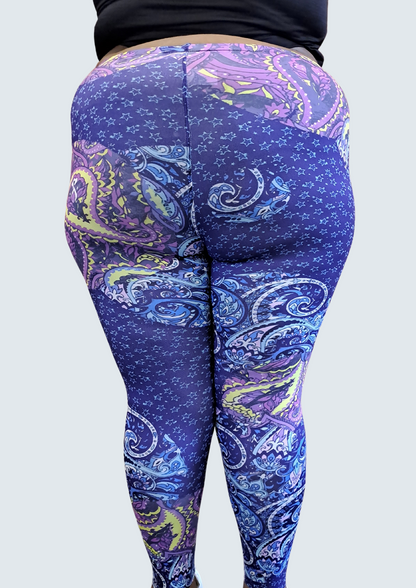 Blue Orbe Leggings back