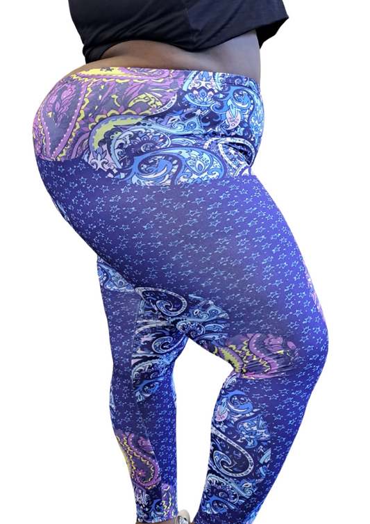 Blue Orbe Leggings